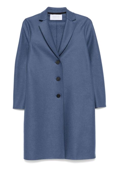 Blue single-breasted virgin wool coat Harris wharf london - women